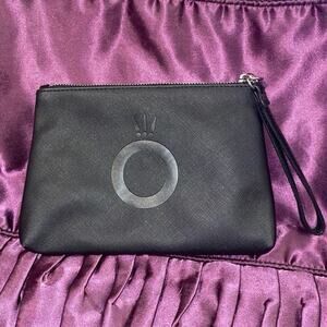 Pandora Black Wristlet Purse NWOT Cosmetic Bag Makeup Bag Embossed Logo Small